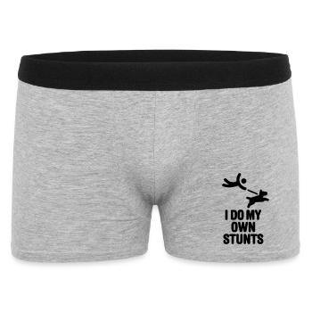 Je fais mes propres cascades Chien Marcher Drôle Chien - Boxer Homme - gris chiné - Devant