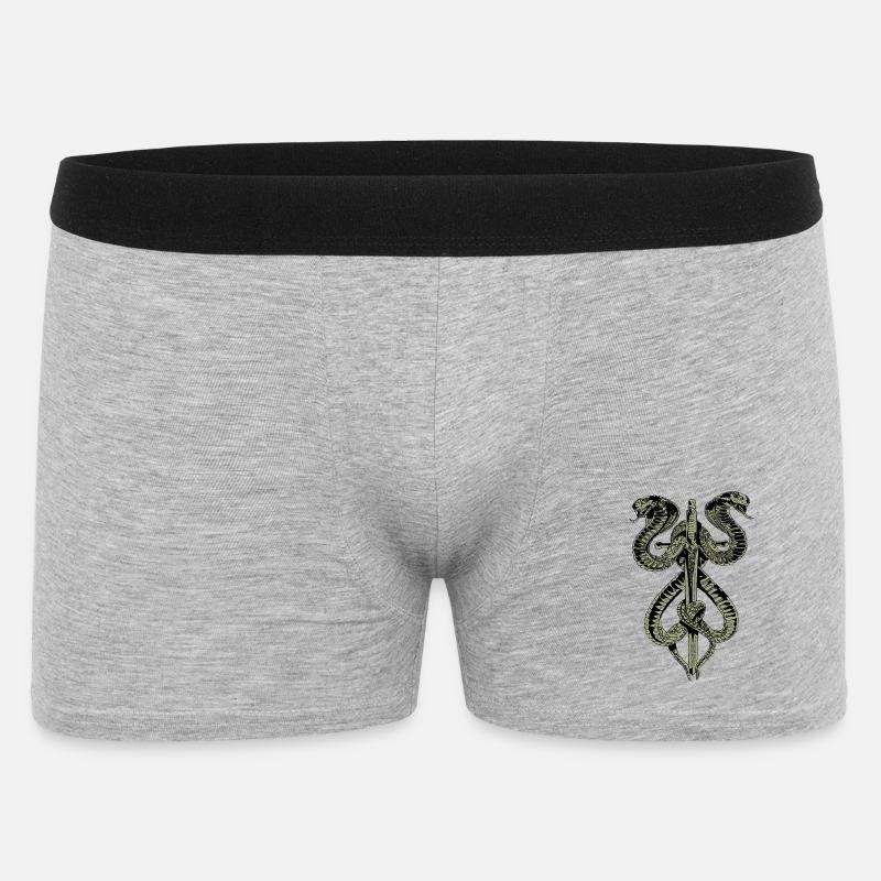 Schlange Schwert Gotik Mode Fun Spass - Männer Boxer Shorts - Grau meliert