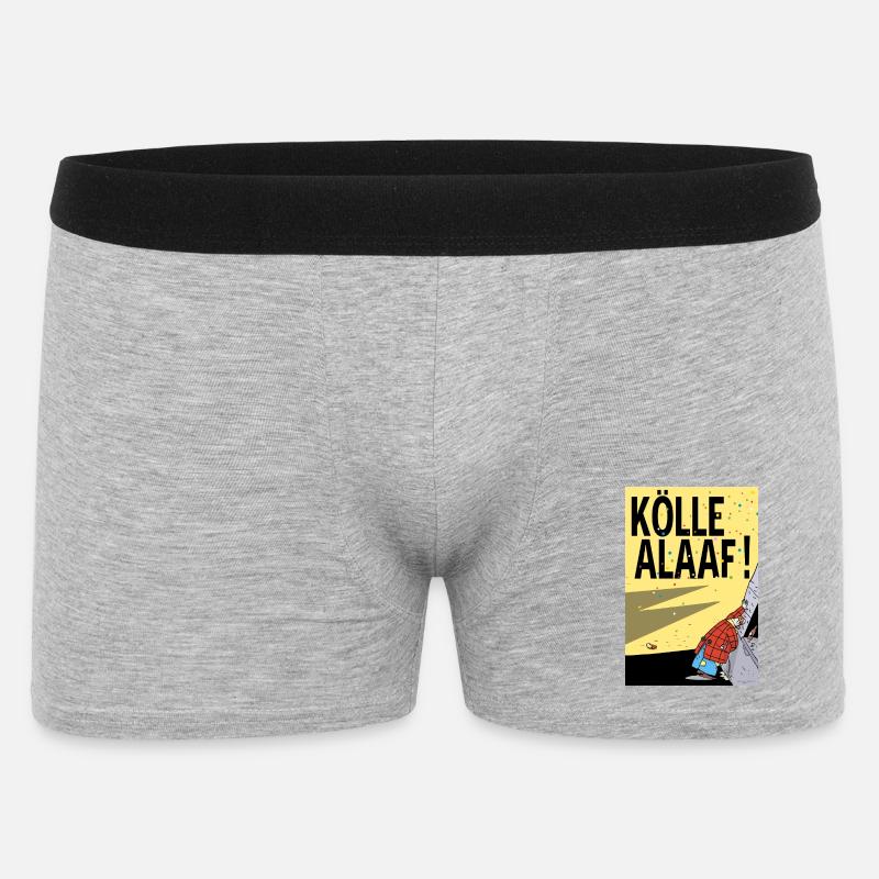 Köln Karneval Alaaf Cartoon - Männer Boxer Shorts - Grau meliert