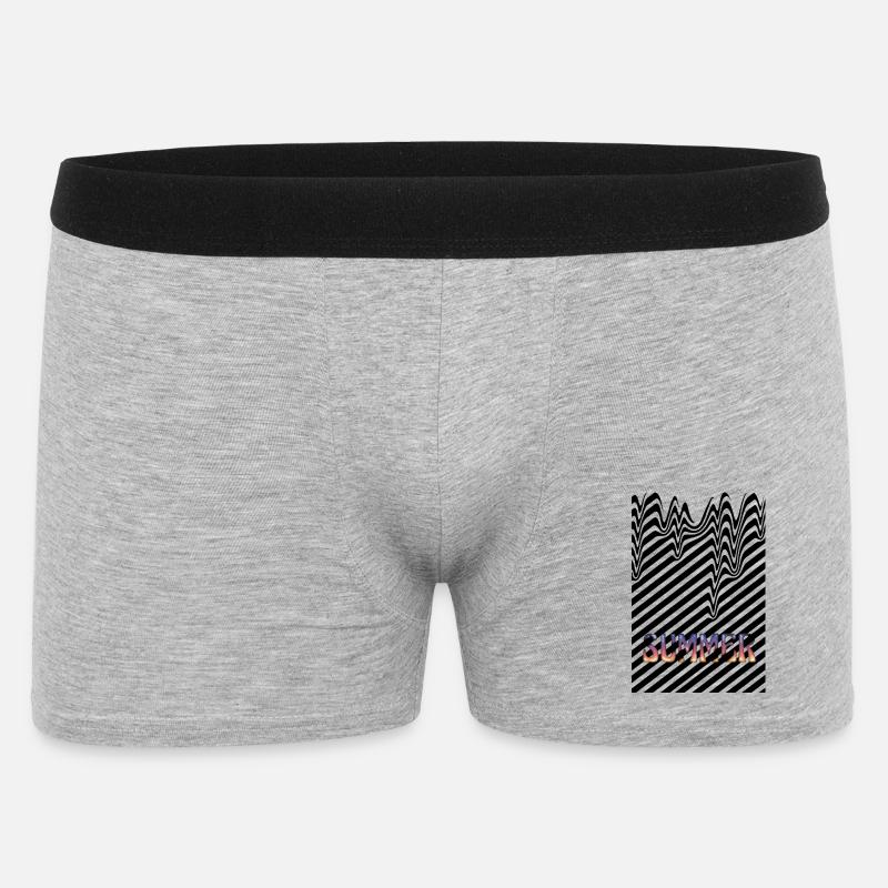 Sommerhitze schwarze Streifen - Männer Boxer Shorts - Grau meliert