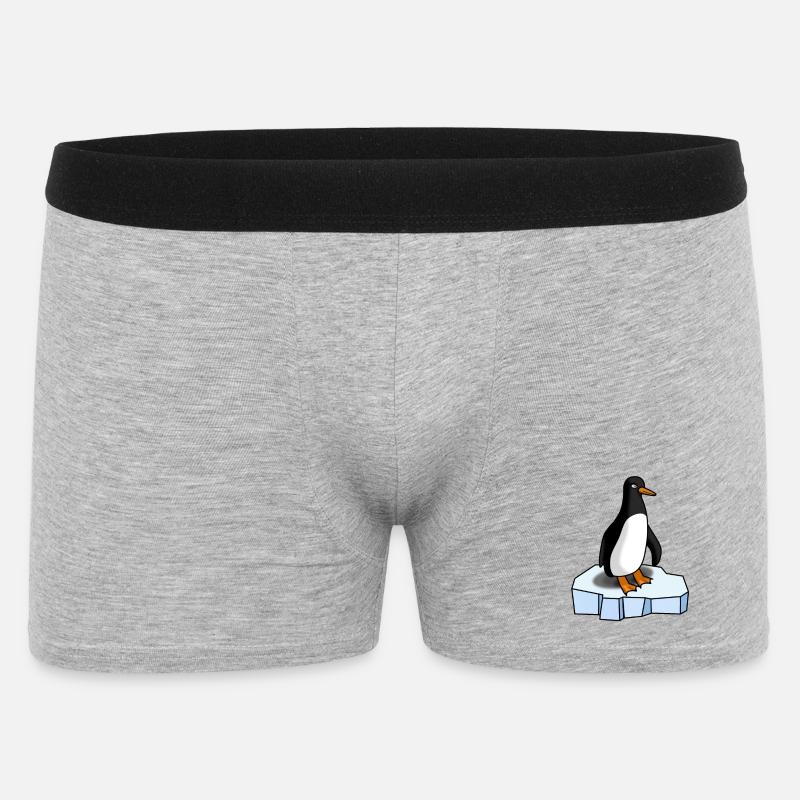 Süsser Pinguin - Männer Boxer Shorts - Grau meliert