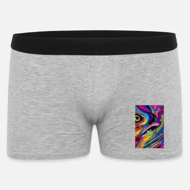 Abstrakte Kunst - Männer Boxer Shorts - Grau meliert