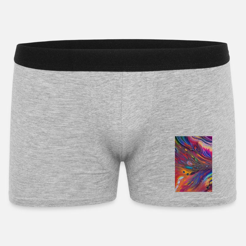 Abstrakte Kunst - Männer Boxer Shorts - Grau meliert