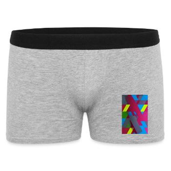 Neon Geometric Triangle Composition - Men's Boxer Shorts - heather grey - Front