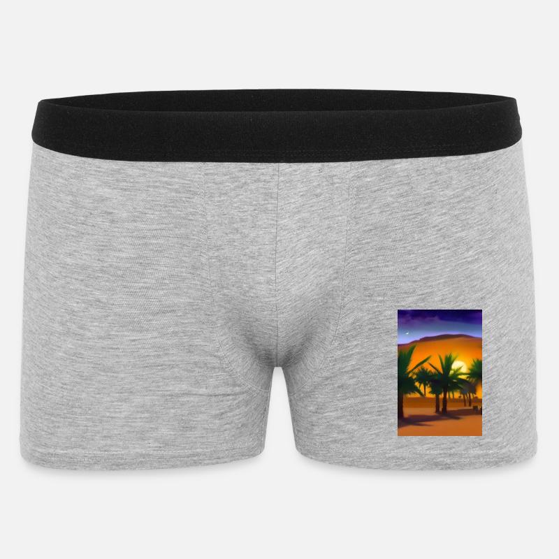 Arabische Wüste - Männer Boxer Shorts - Grau meliert