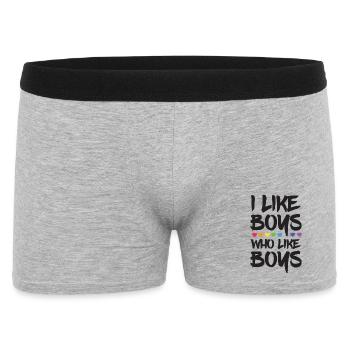 Pride Month LGBTQ - I Like Boys Who Like Boys - Men's Boxer Shorts - heather grey - Front