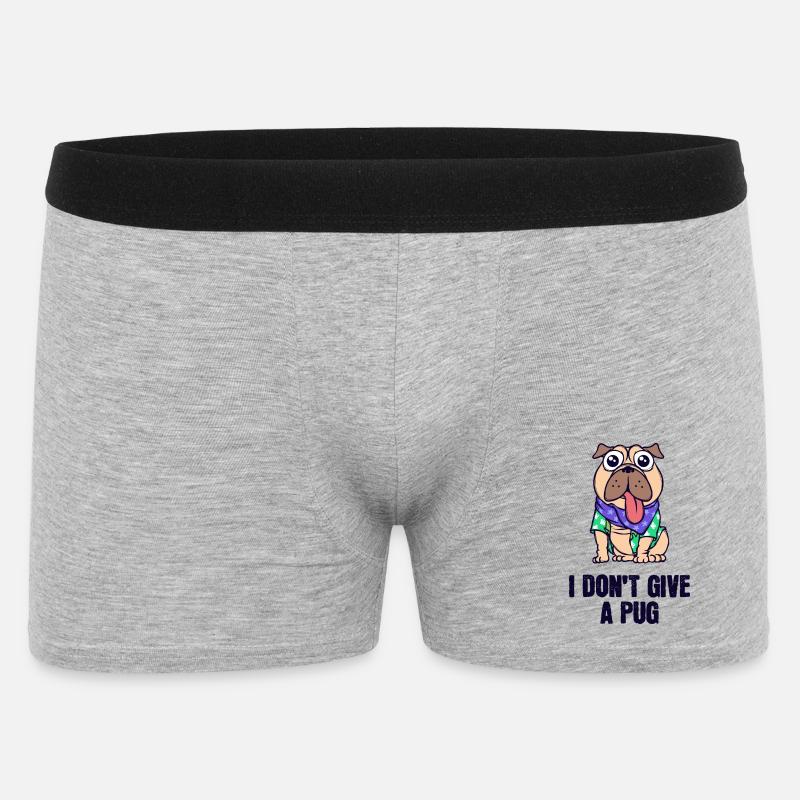 Haustiere Hund Knuddeltier Lieblingstier Statement - Männer Boxer Shorts - Grau meliert