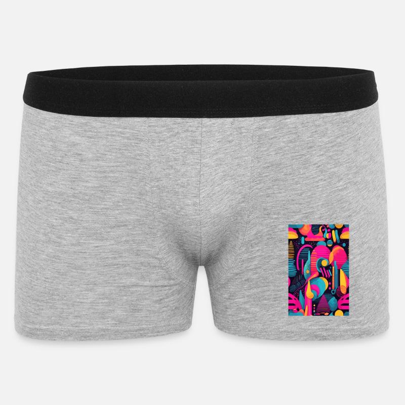 Modernes Abstraktes Muster - Männer Boxer Shorts - Grau meliert