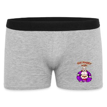 Illustration de Bouddha Yoga joyeux - Boxer Homme - gris chiné - Devant