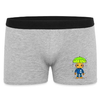 Petit robot sous la pluie - Boxer Homme - gris chiné - Devant