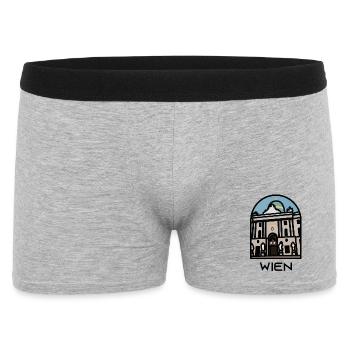 Wien - Hofburg - Männer Boxer Shorts - Grau meliert - Vorne
