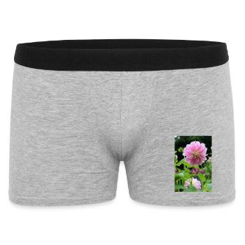 Dahlia rose rose fleur, fleur - Boxer Homme - gris chiné - Devant