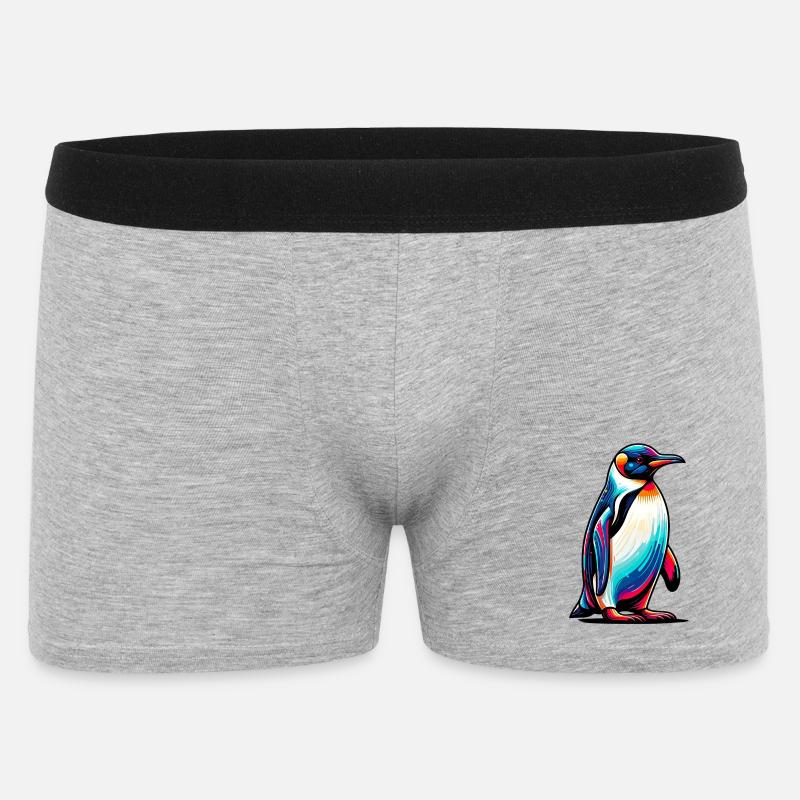 Pinguin - Männer Boxer Shorts - Grau meliert