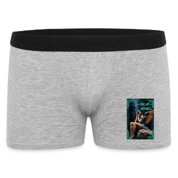 Beat-Angel - Männer Boxer Shorts - Grau meliert - Vorne
