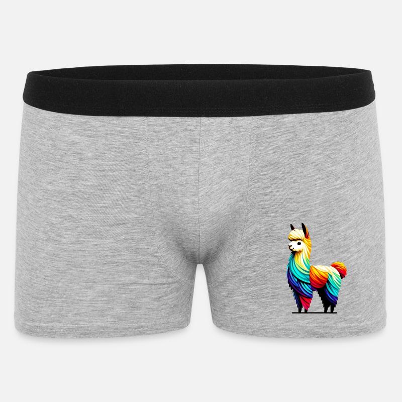 Alpaka - Männer Boxer Shorts - Grau meliert
