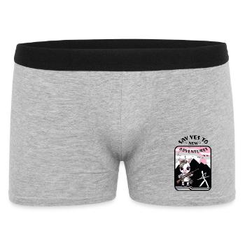 Zebra Einhorn - Männer Boxer Shorts - Grau meliert - Vorne