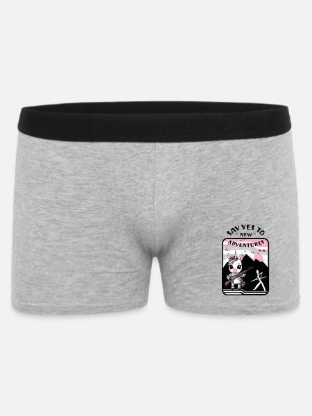 Zebra Unicorn - Men's Boxer Shorts - heather grey