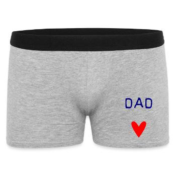 PAPA. FÊTE DES PÈRES. BONNE FÊTE PAPA. BONNE FÊTE. - Boxer Homme - gris chiné - Devant