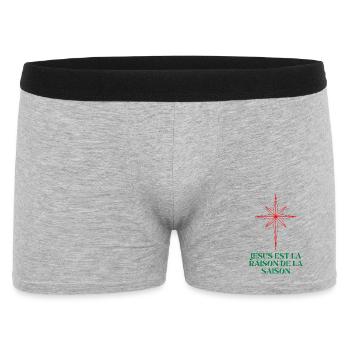 Christmas Star with Religious Quote - Men's Boxer Shorts - heather grey - Front