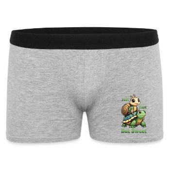 Tortue et escargot - Boxer Homme - gris chiné - Devant