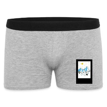 Mountain landscape in sunlight - Men's Boxer Shorts - heather grey - Front