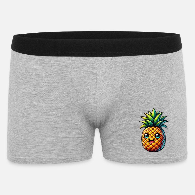 Ananas - Männer Boxer Shorts - Grau meliert