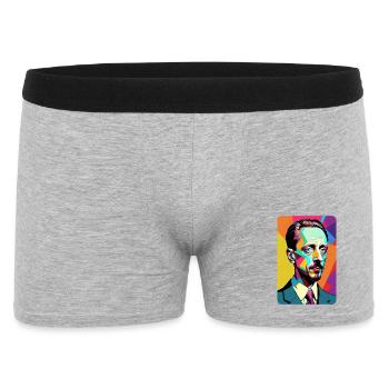 Rainer Maria Rilke comic art pop art t-shirt - Men's Boxer Shorts - heather grey - Front