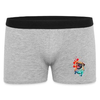 Carlin Anime Fou - Boxer Homme - gris chiné - Devant
