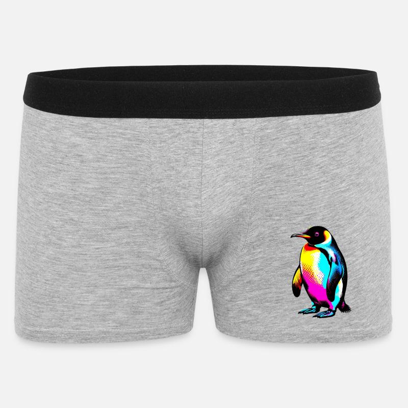 Pinguin - Männer Boxer Shorts - Grau meliert