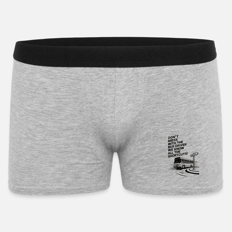 We Know All the Shortcuts! - Männer Boxer Shorts - Grau meliert