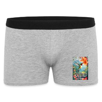 J’aime la nature, les colibris sont uniques - Boxer Homme - gris chiné - Devant