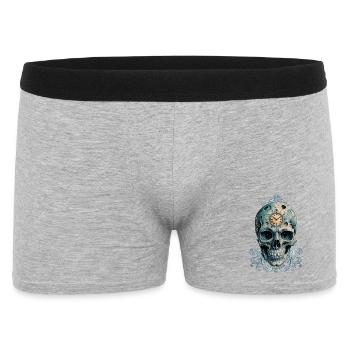 Le crâne du temps : chiffres romains - Boxer Homme - gris chiné - Devant