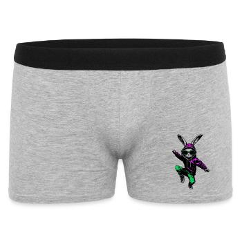 Cool bunny lapin de Pâques en jogger avec lunettes de soleil - Boxer Homme - gris chiné - Devant