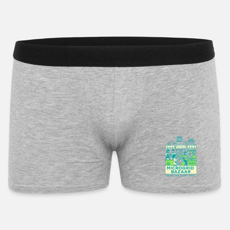 Microgrid Bazaar - Männer Boxer Shorts - Grau meliert