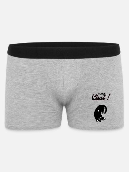 Freewheeling cat! - Men's Boxer Shorts - heather grey