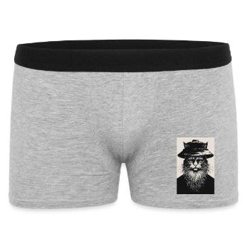 The Silent Cat - Men's Boxer Shorts - heather grey - Front