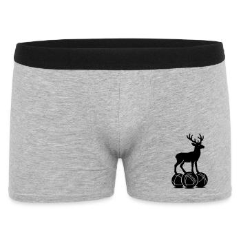 Bock auf Boule - Männer Boxer Shorts - Grau meliert - Vorne