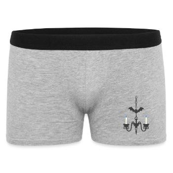 Kronleuchter, halloween outfits - Männer Boxer Shorts - Grau meliert - Vorne