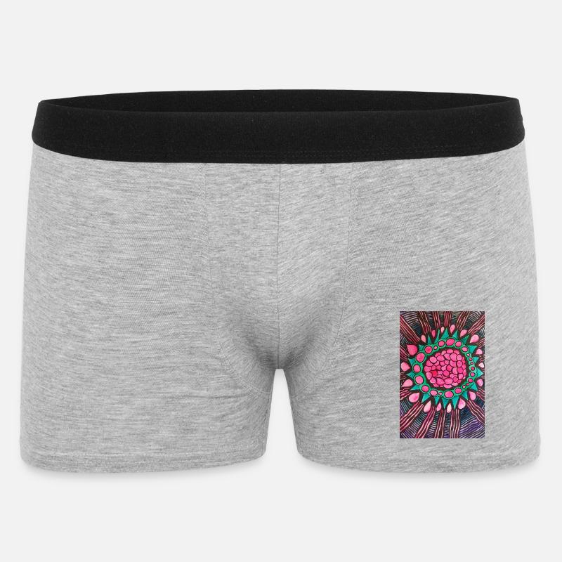 Raspberry - Men's Boxer Shorts - heather grey