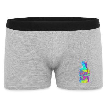 Blooming Nature Girl Neon Retro Illustration - Men's Boxer Shorts - heather grey - Front