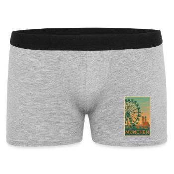 Silhouette de la grande roue historique de Munich - Boxer Homme - gris chiné - Devant