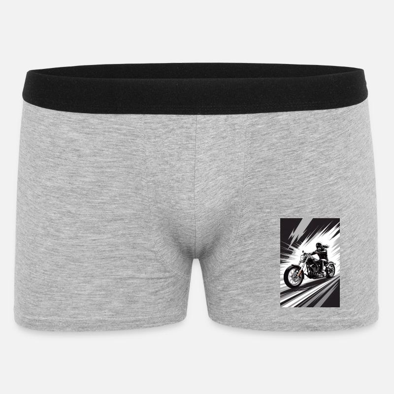 Chopper_Biker_Artwork_Collection_R03 - Männer Boxer Shorts - Grau meliert