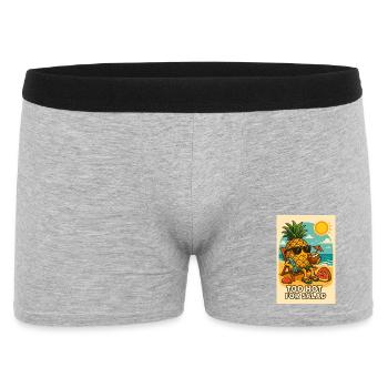Pineapple with sunglasses on the beach - Men's Boxer Shorts - heather grey - Front