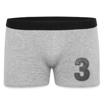 Rusty Industrial Number 3 - Männer Boxer Shorts - Grau meliert - Vorne