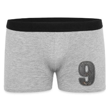 Rusty nine in metal look - Men's Boxer Shorts - heather grey - Front