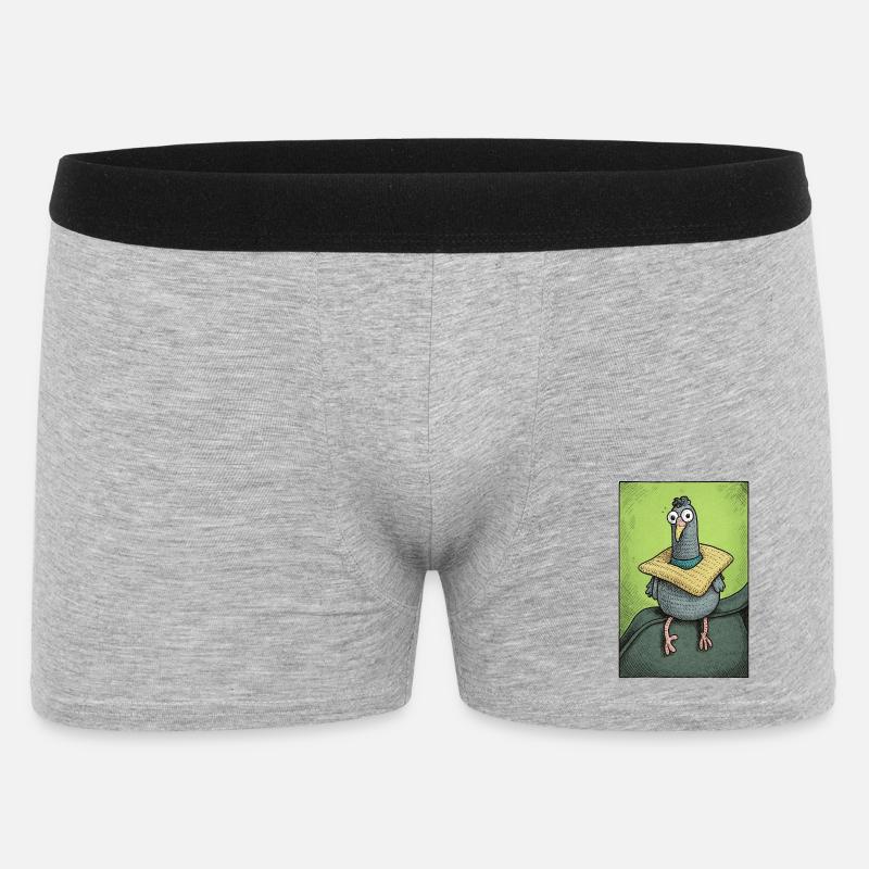 Sir Gurrington sitzt - Männer Boxer Shorts - Grau meliert