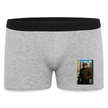 Crimson Mask in City Streets - Men's Boxer Shorts - heather grey - Front