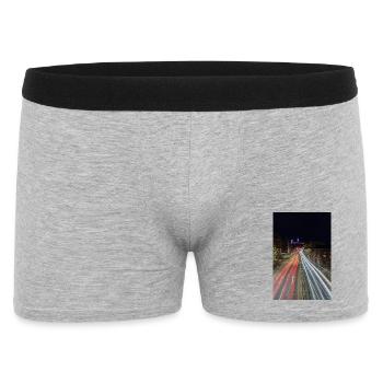 Leichte Wanderwege, die zur Kathedrale von Lincoln führen - Männer Boxer Shorts - Grau meliert - Vorne