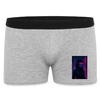 Pilote de néon cyberpunk - Boxer Homme - gris chiné - Devant