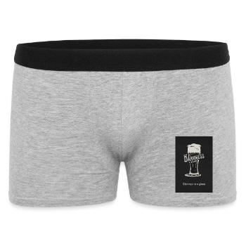Hello Darkness – Therapy in a Glass - Men's Boxer Shorts - heather grey - Front
